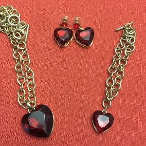 Gold heart shaped set